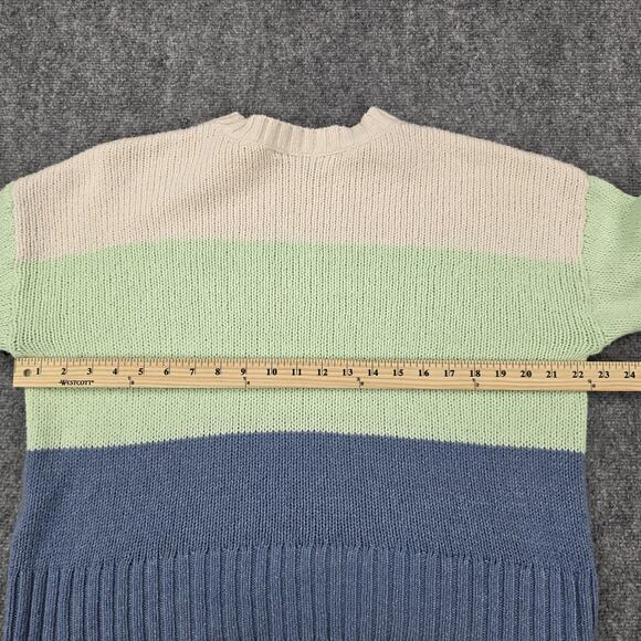 American Eagle Sweater Womens Small Striped Crewneck Pullover Knit Casual Preppy - Picture 4 of 16